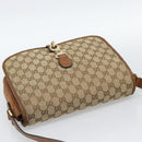 GUCCI GG Canvas Shoulder Bag Beige Gold 257024 Auth ka4943V-6