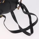 GUCCI Bamboo Backpack Leather Black Gold 003 2034 0030 Auth ka4944-9