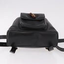 GUCCI Bamboo Backpack Leather Black Gold 003 2034 0030 Auth ka4944-5