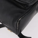 GUCCI Bamboo Backpack Leather Black Gold 003 2034 0030 Auth ka4944-10