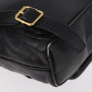 GUCCI Bamboo Backpack Leather Black Gold 003 2034 0030 Auth ka4944-18