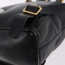 GUCCI Bamboo Backpack Leather Black Gold 003 2034 0030 Auth ka4944-19