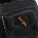 GUCCI Bamboo Backpack Leather Black Gold 003 2034 0030 Auth ka4944-20