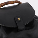 GUCCI Bamboo Backpack Leather Black Gold 003 2034 0030 Auth ka4944-21