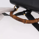 GUCCI Bamboo Backpack Leather Black Gold 003 2034 0030 Auth ka4944-7