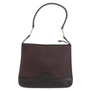 VERSACE Shoulder Bag Leather Brown Gold Auth ka4945-13