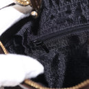 VERSACE Shoulder Bag Leather Brown Gold Auth ka4945-22