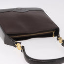 VERSACE Shoulder Bag Leather Brown Gold Auth ka4945-6