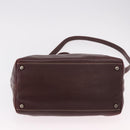 CHANEL Hand Bag Caviar Skin 2way Brown Silver CC Auth ka4946V-6