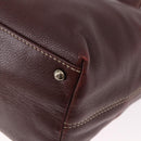 CHANEL Hand Bag Caviar Skin 2way Brown Silver CC Auth ka4946V-18