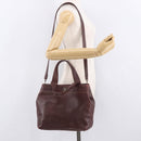 CHANEL Hand Bag Caviar Skin 2way Brown Silver CC Auth ka4946V-25