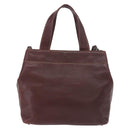CHANEL Hand Bag Caviar Skin 2way Brown Silver CC Auth ka4946V-2