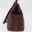 CHANEL Hand Bag Caviar Skin 2way Brown Silver CC Auth ka4946V-3