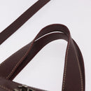 CHANEL Hand Bag Caviar Skin 2way Brown Silver CC Auth ka4946V-14