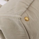 PRADA Canapa MM Hand Bag Canvas Gray Gold Auth ka4948-15