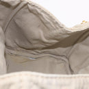 PRADA Canapa MM Hand Bag Canvas Gray Gold Auth ka4948-19