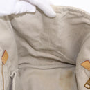 PRADA Canapa MM Hand Bag Canvas Gray Gold Auth ka4948-20