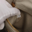PRADA Canapa MM Hand Bag Canvas Gray Gold Auth ka4948-12