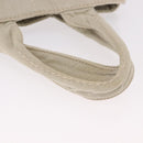PRADA Canapa MM Hand Bag Canvas Gray Gold Auth ka4948-7