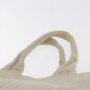 PRADA Canapa MM Hand Bag Canvas Gray Gold Auth ka4948-8