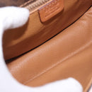 CELINE Macadam Canvas Shoulder Bag PVC Leather Brown Gold Auth ka4949A-11