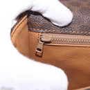 CELINE Macadam Canvas Shoulder Bag PVC Leather Brown Gold Auth ka4949A-22