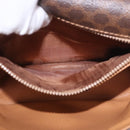 CELINE Macadam Canvas Shoulder Bag PVC Leather Brown Gold Auth ka4949A-23