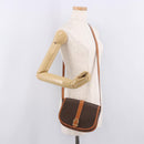 CELINE Macadam Canvas Shoulder Bag PVC Leather Brown Gold Auth ka4949A-24