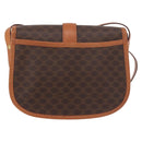 CELINE Macadam Canvas Shoulder Bag PVC Leather Brown Gold Auth ka4949A-2