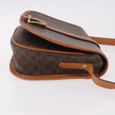 CELINE Macadam Canvas Shoulder Bag PVC Leather Brown Gold Auth ka4949A-3