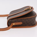 CELINE Macadam Canvas Shoulder Bag PVC Leather Brown Gold Auth ka4949A-4