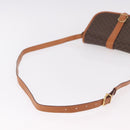 CELINE Macadam Canvas Shoulder Bag PVC Leather Brown Gold Auth ka4949A-7