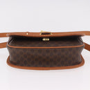 CELINE Macadam Canvas Shoulder Bag PVC Leather Brown Gold Auth ka4949A-5