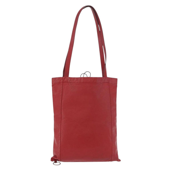Miu Miu Tote Bag Leather Red Auth ka4953A