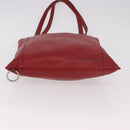 Miu Miu Tote Bag Leather Red Auth ka4953A-5