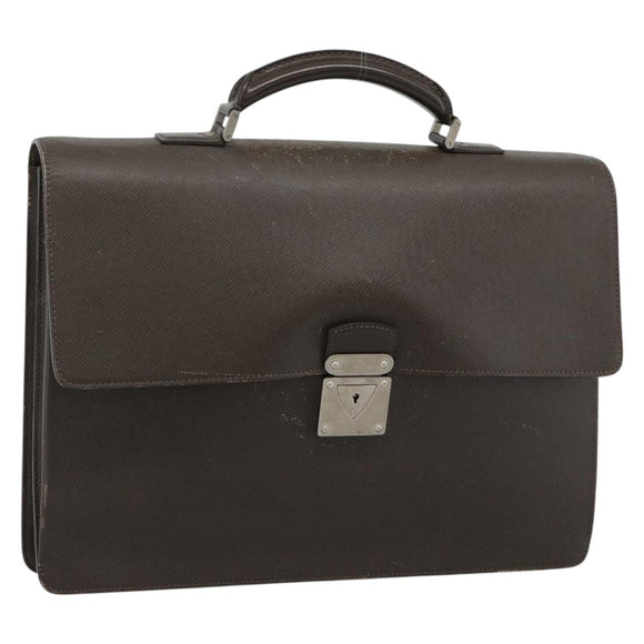 LOUIS VUITTON Taiga Robusto 1 Business Bag Grizzly M31058 LV Auth ka4954