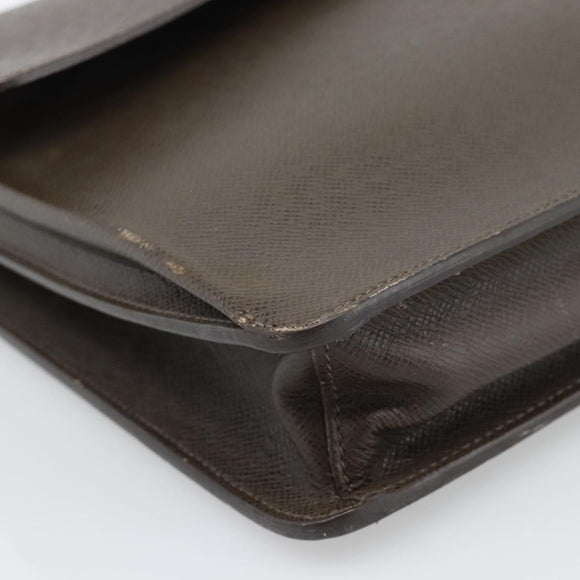 LOUIS VUITTON Taiga Robusto 1 Business Bag Grizzly M31058 LV Auth ka4954