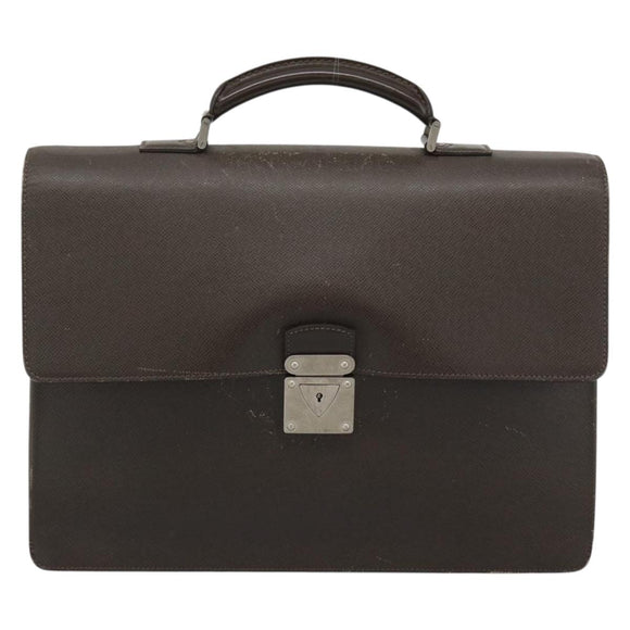 LOUIS VUITTON Taiga Robusto 1 Business Bag Grizzly M31058 LV Auth ka4954