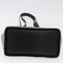 Salvatore Ferragamo Shoulder Bag Leather Black Gold Auth ka4956-10