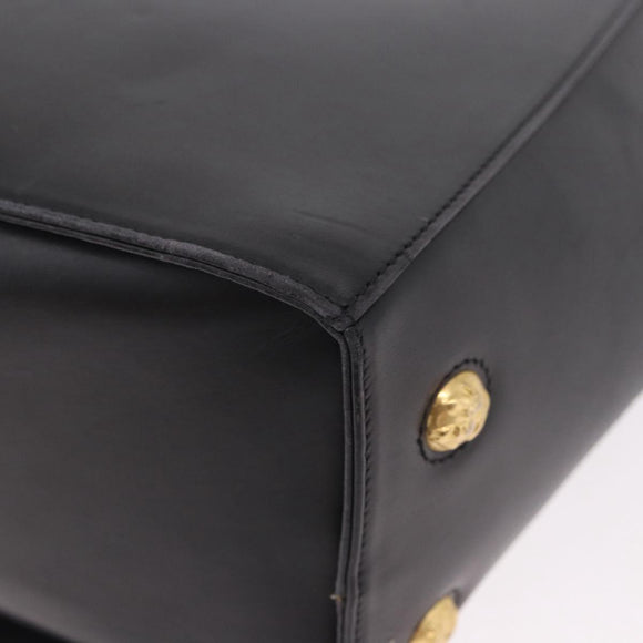 Salvatore Ferragamo Shoulder Bag Leather Black Gold Auth ka4956