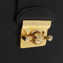 Salvatore Ferragamo Shoulder Bag Leather Black Gold Auth ka4956-15