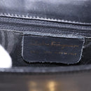 Salvatore Ferragamo Shoulder Bag Leather Black Gold Auth ka4956-16