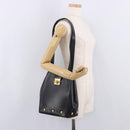 Salvatore Ferragamo Shoulder Bag Leather Black Gold Auth ka4956-22