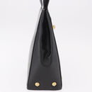 Salvatore Ferragamo Shoulder Bag Leather Black Gold Auth ka4956-6