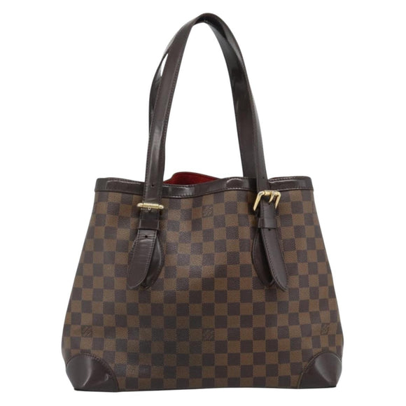 LOUIS VUITTON Damier Ebene Hampstead MM Tote Bag N51204 LV Auth ka4958
