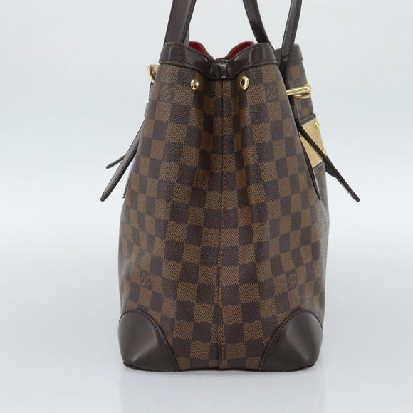 LOUIS VUITTON Damier Ebene Hampstead MM Tote Bag N51204 LV Auth ka4958