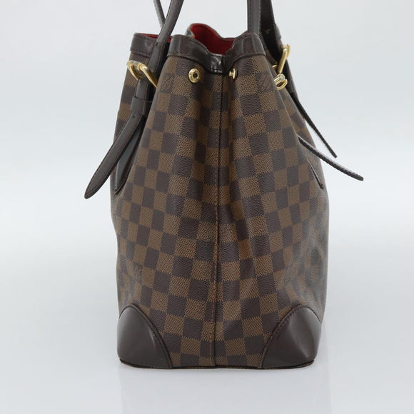 LOUIS VUITTON Damier Ebene Hampstead MM Tote Bag N51204 LV Auth ka4958