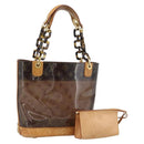 LOUIS VUITTON Monogram Vinyl Cava Amble PM Tote Bag Brown M92502 LV Auth ka4959-1