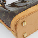 LOUIS VUITTON Monogram Vinyl Cava Amble PM Tote Bag Brown M92502 LV Auth ka4959-17