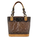 LOUIS VUITTON Monogram Vinyl Cava Amble PM Tote Bag Brown M92502 LV Auth ka4959-2